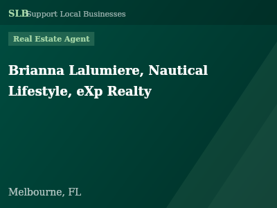 Brianna Lalumiere, Nautical Lifestyle, eXp Realty — Real Estate Agent in Melbourne, FL