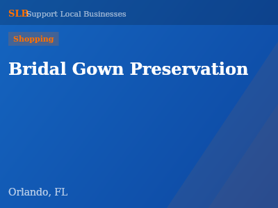 Bridal Gown Preservation — Shopping in Orlando, FL
