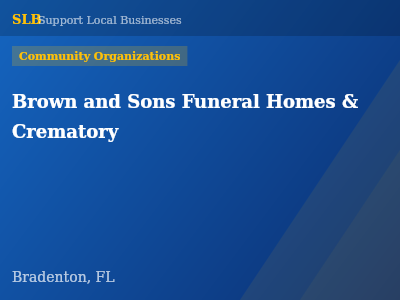 Brown and Sons Funeral Homes & Crematory — Community Organizations in Bradenton, FL