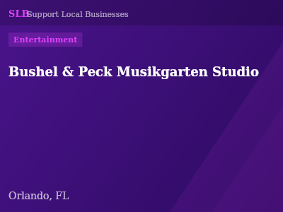 Bushel & Peck Musikgarten Studio — Entertainment in Orlando, FL