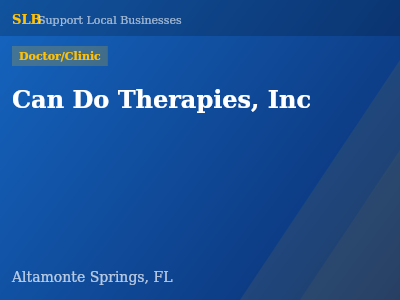 Can Do Therapies, Inc — Doctor/Clinic in Altamonte Springs, FL