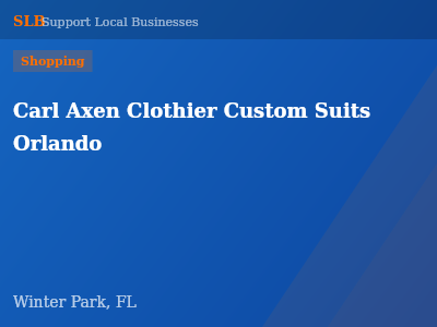 Carl Axen Clothier Custom Suits Orlando — Shopping in Winter Park, FL