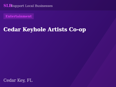 Cedar Keyhole Artists Co-op — Entertainment in Cedar Key, FL