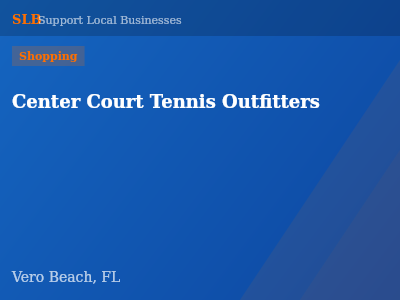 Center Court Tennis Outfitters — Shopping in Vero Beach, FL