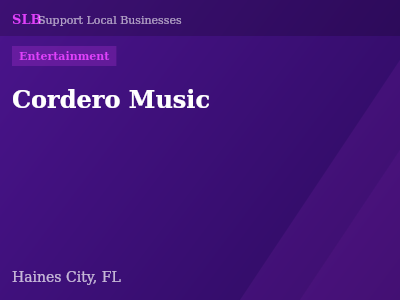 Cordero Music — Entertainment in Haines City, FL