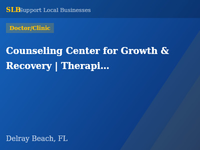 Counseling Center for Growth & Recovery | Therapist in Delray Beach, FL — Doctor/Clinic in Delray Beach, FL