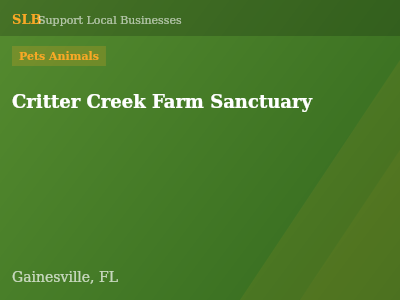 Critter Creek Farm Sanctuary — Pets Animals in Gainesville, FL