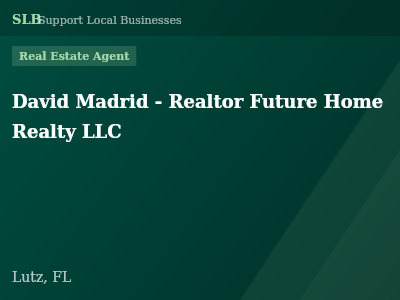 David Madrid - Realtor Future Home Realty LLC — Real Estate Agent in Lutz, FL