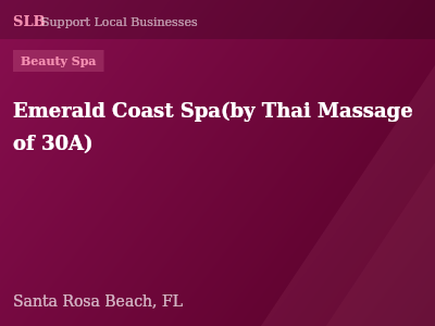 Emerald Coast Spa(by Thai Massage of 30A) — Beauty Spa in Santa Rosa Beach, FL