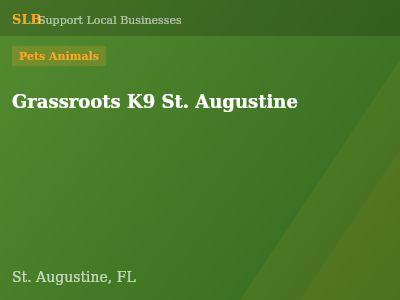 Grassroots K9 St. Augustine — Pets Animals in St. Augustine, FL