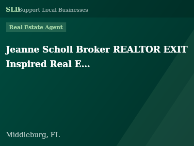 Jeanne Scholl Broker REALTOR EXIT Inspired Real Estate — Real Estate Agent in Middleburg, FL