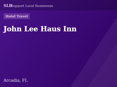 John Lee Haus Inn — Hotel Travel in Arcadia, FL