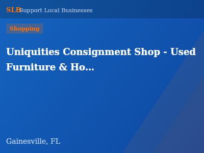 Uniquities Consignment Shop - Used Furniture & Home Decor — Shopping in Gainesville, FL