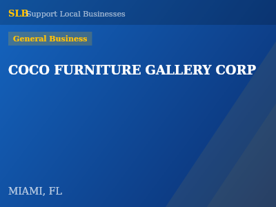 COCO FURNITURE GALLERY CORP — General Business in MIAMI, FL