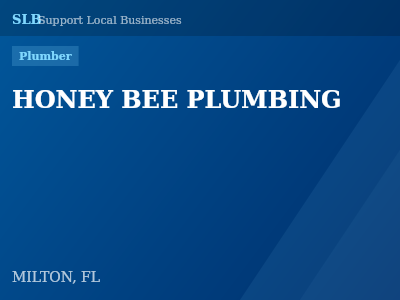 HONEY BEE PLUMBING — Plumber in MILTON, FL