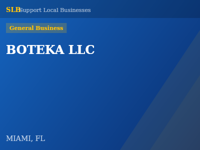 BOTEKA LLC — General Business in MIAMI, FL