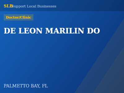 DE LEON MARILIN DO — Doctor/Clinic in PALMETTO BAY, FL