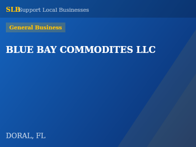 BLUE BAY COMMODITES LLC — General Business in DORAL, FL