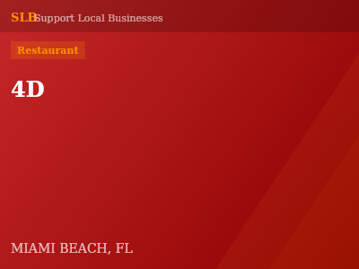4D — Restaurant in MIAMI BEACH, FL