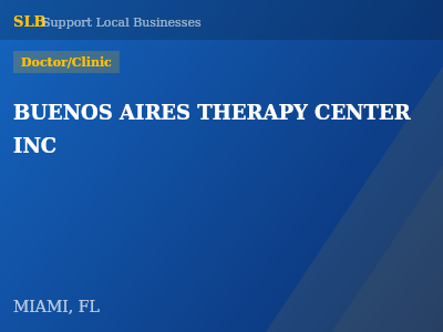 BUENOS AIRES THERAPY CENTER INC — Doctor/Clinic in MIAMI, FL