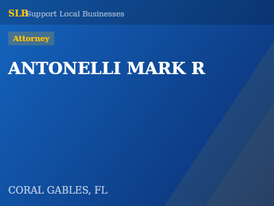 ANTONELLI MARK R — Attorney in CORAL GABLES, FL