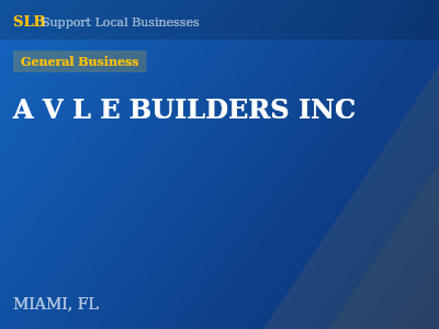 A V L E BUILDERS INC — General Business in MIAMI, FL