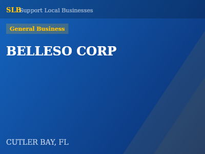 BELLESO CORP — General Business in CUTLER BAY, FL