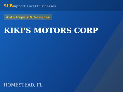 KIKI'S MOTORS CORP — Auto Repair & Services in HOMESTEAD, FL