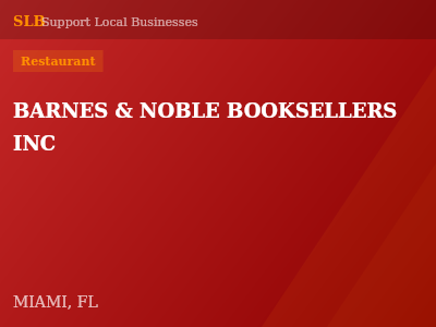 BARNES & NOBLE BOOKSELLERS INC — Restaurant in MIAMI, FL