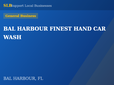 BAL HARBOUR FINEST HAND CAR WASH — General Business in BAL HARBOUR, FL