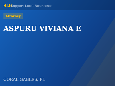 ASPURU VIVIANA E — Attorney in CORAL GABLES, FL
