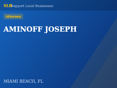 AMINOFF JOSEPH — Attorney in MIAMI BEACH, FL