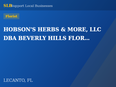 HOBSON'S HERBS & MORE, LLC DBA BEVERLY HILLS FLORIST — Florist in LECANTO, FL
