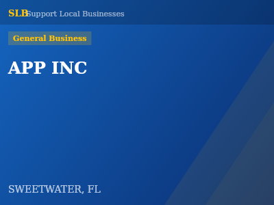 APP INC — General Business in SWEETWATER, FL