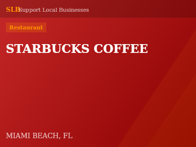 STARBUCKS COFFEE — Restaurant in MIAMI BEACH, FL