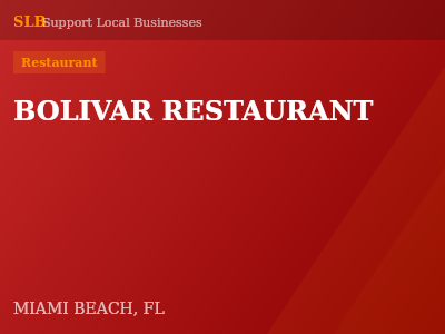BOLIVAR RESTAURANT — Restaurant in MIAMI BEACH, FL
