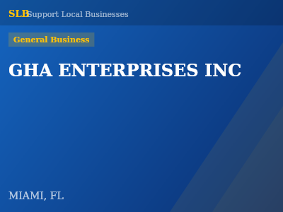 GHA ENTERPRISES INC — General Business in MIAMI, FL
