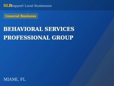 BEHAVIORAL SERVICES PROFESSIONAL GROUP — General Business in MIAMI, FL