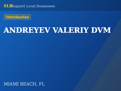ANDREYEV VALERIY DVM — Veterinarian in MIAMI BEACH, FL