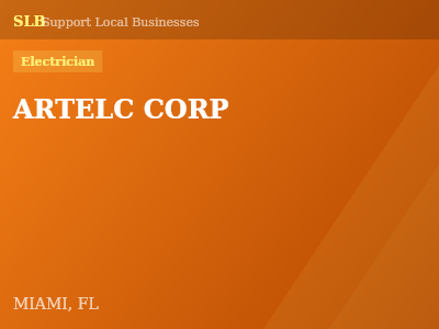 ARTELC CORP — Electrician in MIAMI, FL