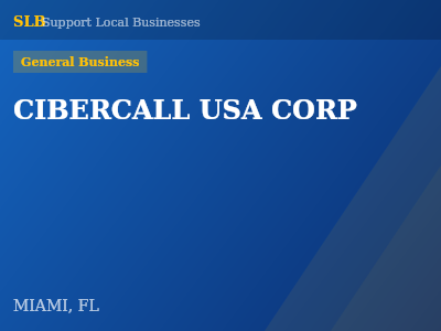 CIBERCALL USA CORP — General Business in MIAMI, FL