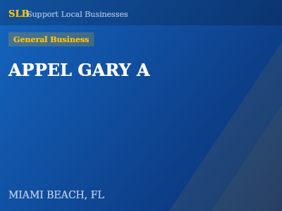 APPEL GARY A — General Business in MIAMI BEACH, FL