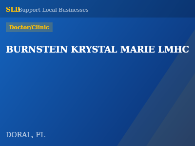 BURNSTEIN KRYSTAL MARIE LMHC — Doctor/Clinic in DORAL, FL