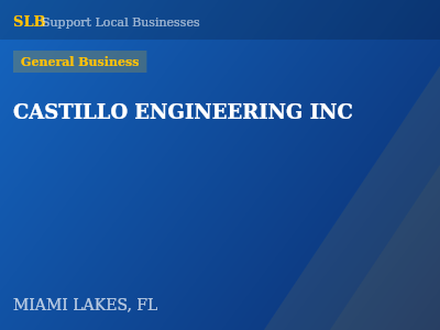 CASTILLO ENGINEERING INC — General Business in MIAMI LAKES, FL