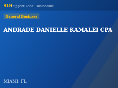 ANDRADE DANIELLE KAMALEI CPA — General Business in MIAMI, FL