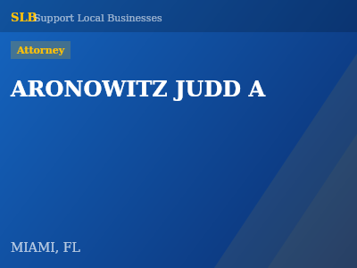 ARONOWITZ JUDD A — Attorney in MIAMI, FL