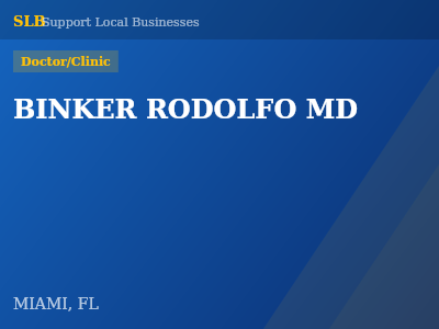 BINKER RODOLFO MD — Doctor/Clinic in MIAMI, FL