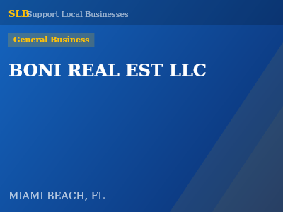 BONI REAL EST LLC — General Business in MIAMI BEACH, FL