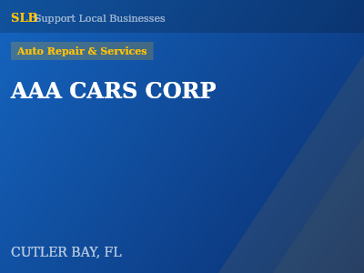 AAA CARS CORP — Auto Repair & Services in CUTLER BAY, FL