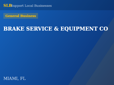 BRAKE SERVICE & EQUIPMENT CO — General Business in MIAMI, FL